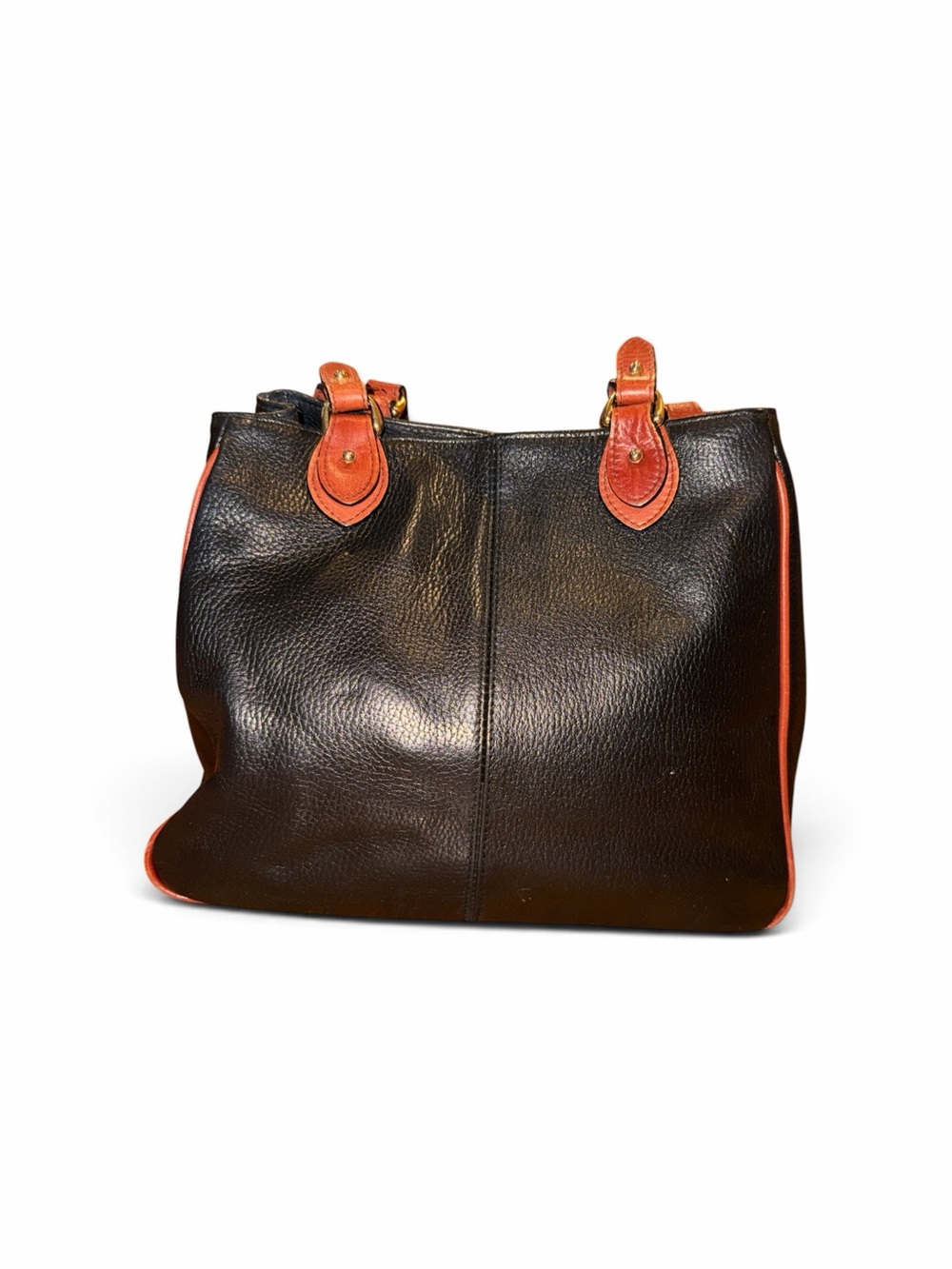Vintage Etienne Aigner Black Shoulder Bag with Orange Trim - Picture 3 of 6